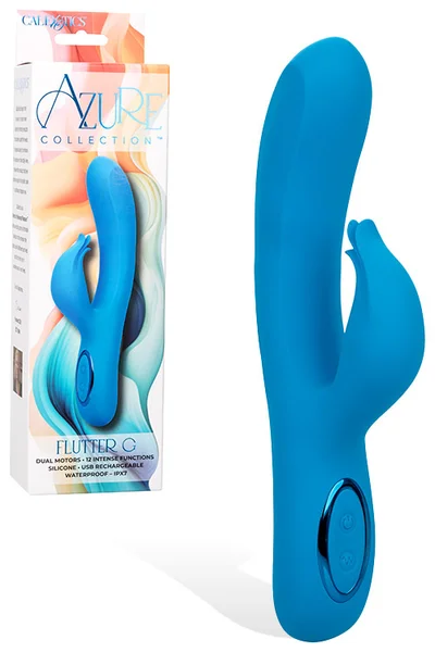 Calexotics Flutter G 9" Silicone Rabbit Vibrator with Flicking Clitoral Teaser — image 6 of 10