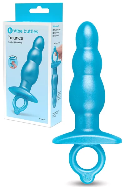 B-Vibe Bounce 4.4" Beaded Silicone Butt Plug — image 7 of 12