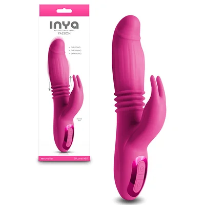 nsnovelties passion 87 thrusting rabbit vibrator with clitoral stimulator