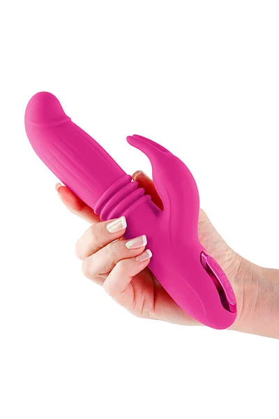 nsnovelties Passion 8.7" Thrusting Rabbit Vibrator with Clitoral Stimulator — image 2 of 2
