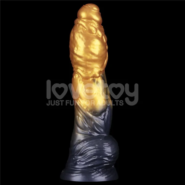 Aerosx 10 Inch Dual Density Inflatable Dildo - Gold/Blue 33 cm Inflatable Fantasy Dildo — image 2 of 9