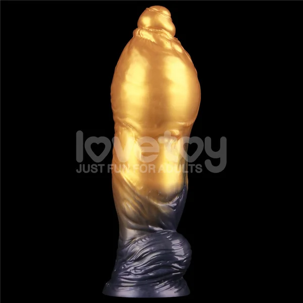 Aerosx 10 Inch Dual Density Inflatable Dildo - Gold/Blue 33 cm Inflatable Fantasy Dildo — image 3 of 9