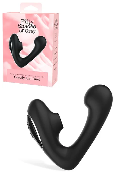 Fifty Shades Greedy Girl Duet 4.6" Dual Stimulator with Clitoral Suction & Come Hither G Spot Waves — image 4 of 9