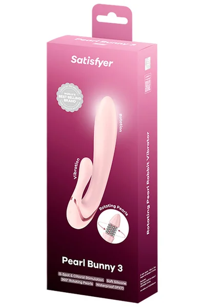 Satisfyer Pearl Bunny 3 8.1" Rotating Rabbit Vibrator — image 15 of 15