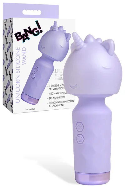 Bang Unicorn 4.9" Mini Silicone Wand Vibrator — image 7 of 12