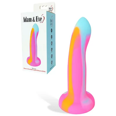 adam and eve whimsy 65 glow in the dark liquid silicone dildo