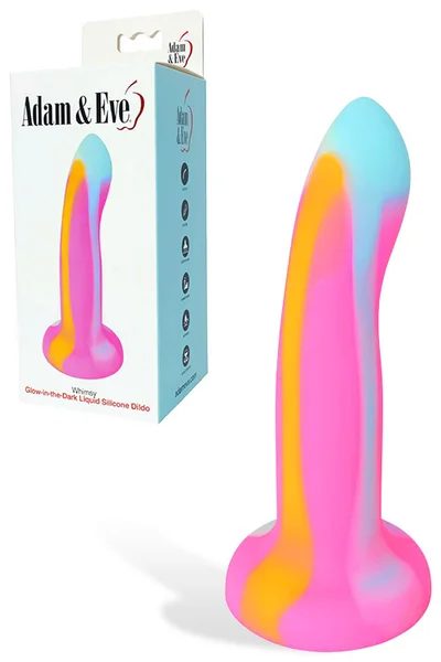 Adam and Eve Whimsy 6.5" Glow In The Dark Liquid Silicone Dildo — image 11 of 15