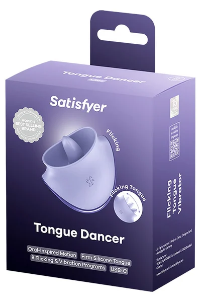 Satisfyer Tongue Dancer 2.7" Flicking & Vibrating Clitoral Stimulator — image 5 of 5