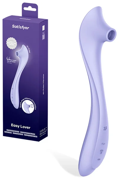 Satisfyer Easy Lover 10" Ergonomic Vibrating Air Pulse Clitoral Stimulator — image 5 of 12