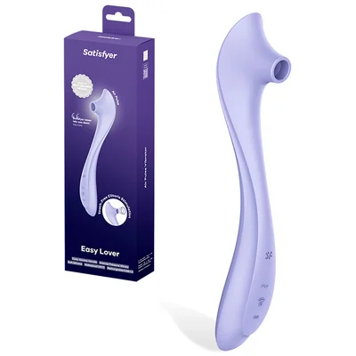 satisfyer easy lover 10 ergonomic vibrating air pulse clitoral stimulator