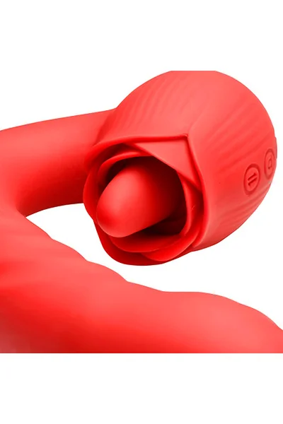 Bloomgasm Boom Bloom 6.1" Thrusting & Licking Rose Rabbit Vibrator — image 3 of 5