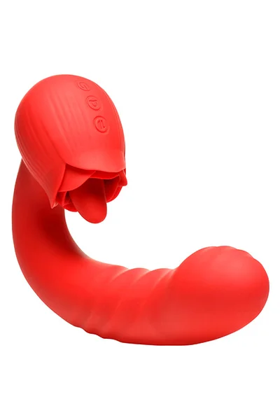 Bloomgasm Boom Bloom 6.1" Thrusting & Licking Rose Rabbit Vibrator — image 2 of 5