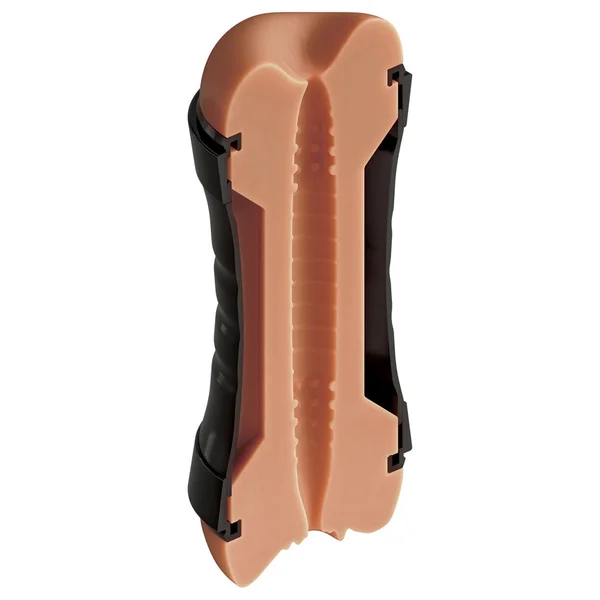 PDX Wet Pussies Super Flip-A-Pussy Over - Brown - Brown Dual Ended Stroker (Vagina & Ass) — image 4 of 11