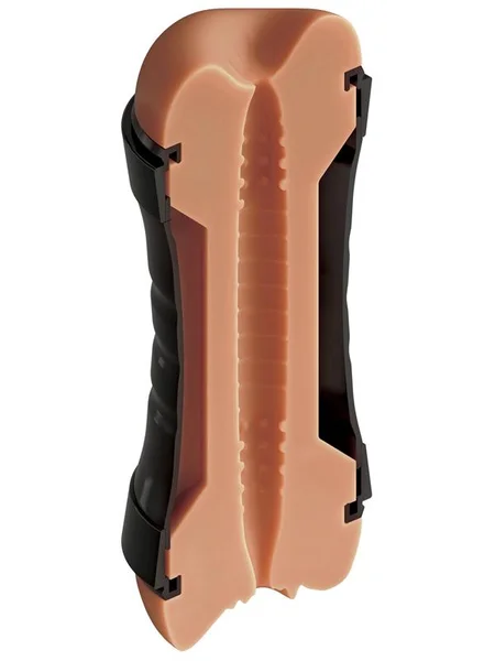 PDX Wet Pussies Super Flip-A-Pussy Over - Brown - Brown Dual Ended Stroker (Vagina & Ass) — image 9 of 11
