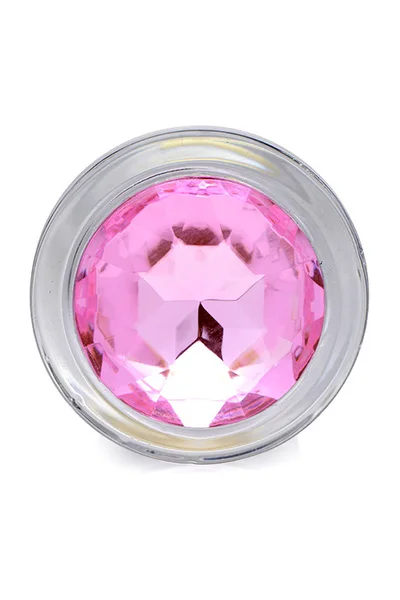 Booty Sparks 2.8" Glass Butt Plug with Pink Gem Base | Small — image 2 of 5