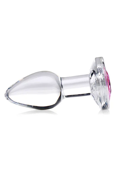Booty Sparks 2.8" Glass Butt Plug with Pink Gem Base | Small — image 3 of 5