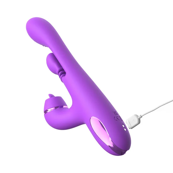 Fantasy For Her IntiMotion Pulse Pro - Purple 24 cm USB Rechargeable Swirling & Flicking Rabbit Vibrator — image 7 of 12