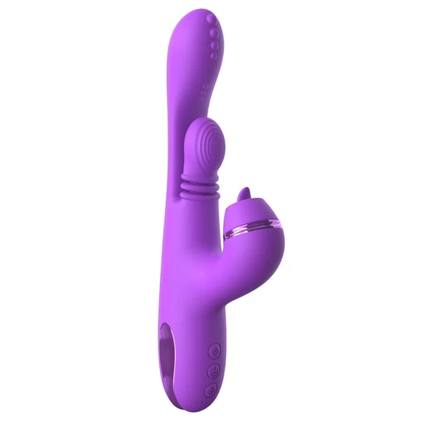 Fantasy For Her IntiMotion Pulse Pro - Purple 24 cm USB Rechargeable Swirling & Flicking Rabbit Vibrator — image 2 of 12