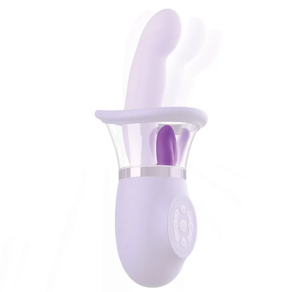 Fantasy For Her Ultimate Pleasure Pro Plus - Purple USB Rechargeable Sucking Licking & Flicking Vibrator — image 4 of 10