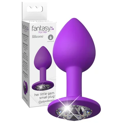 pipedream little gem 28 silicone butt plug with gemstone base small