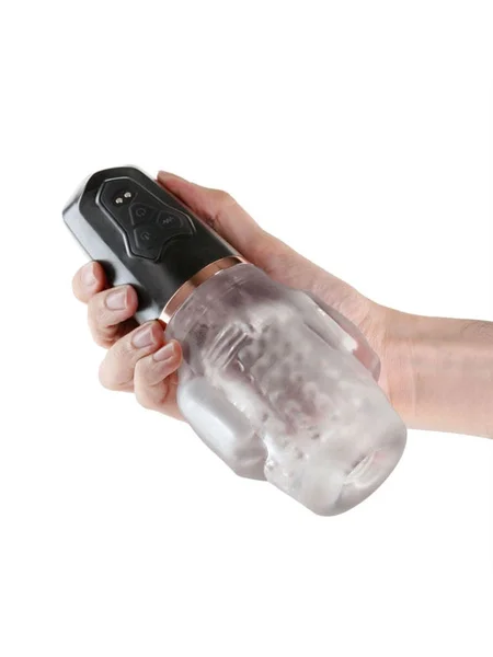 Renegade Avenger - Clear/Black USB Rechargeable Sucking Masturbator — image 6 of 8