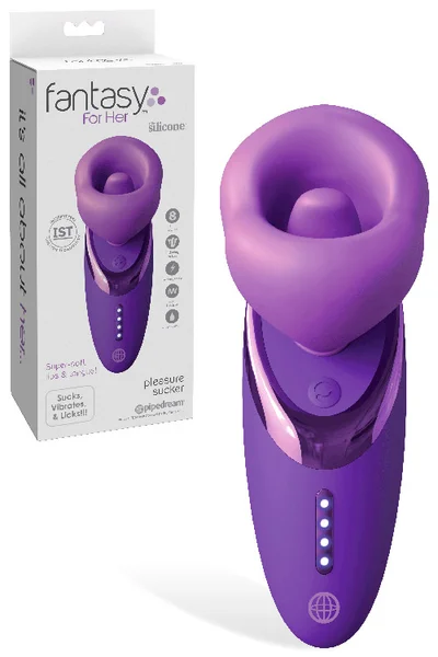 Pipedream Fantasy for Her Pleasure Sucker 7" Sucking, Licking & Vibrating Clitoral Stimulator — image 6 of 10