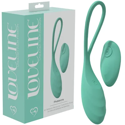 loveline passion green green usb rechargeable vibrating egg with wireless remote
