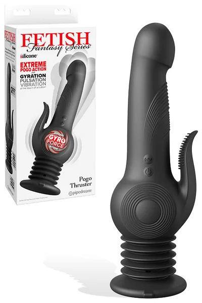 Pipedream Pogo Thruster 9.25" Responsive Silicone Thrusting & Vibrating Dildo — image 6 of 10