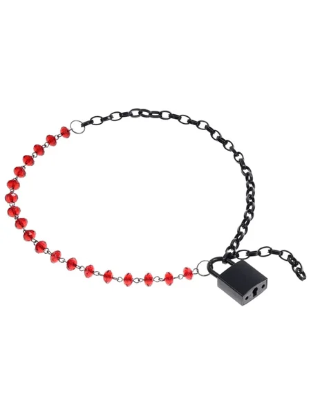 S&M Exs & Ohs Crystal Day Collar - Red/Black Collar Jewellery — image 9 of 11