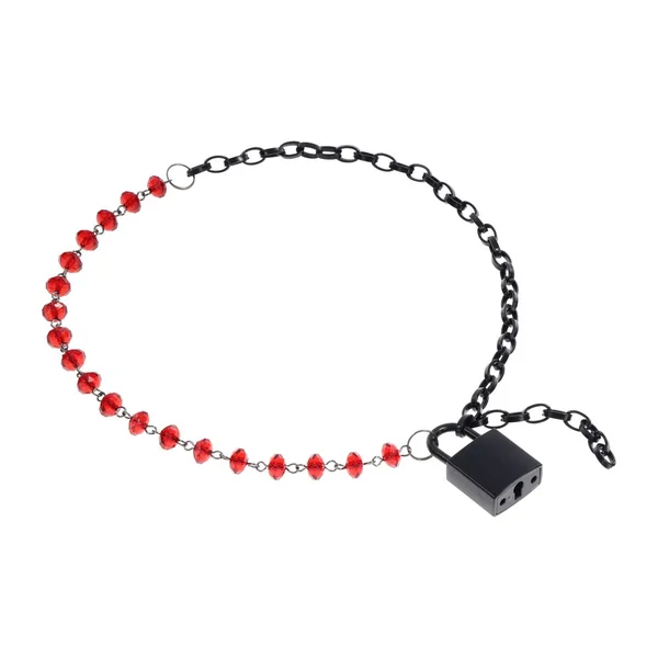 S&M Exs & Ohs Crystal Day Collar - Red/Black Collar Jewellery — image 5 of 11