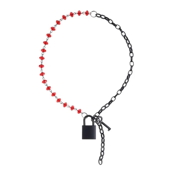 S&M Exs & Ohs Crystal Day Collar - Red/Black Collar Jewellery — image 2 of 11