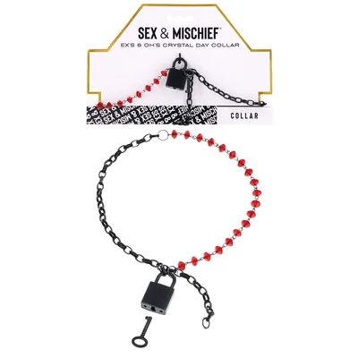 sm exs ohs crystal day collar redblack collar jewellery