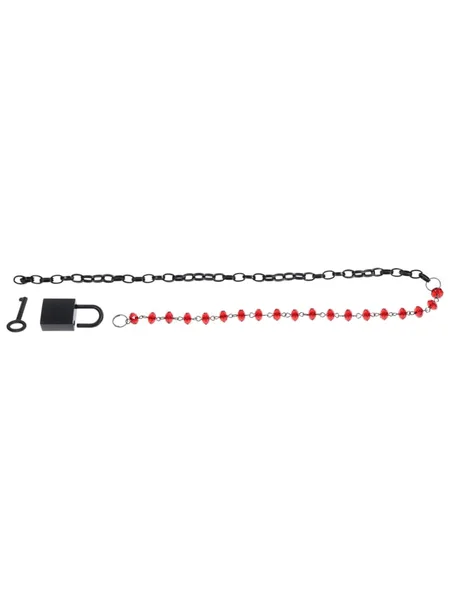 S&M Exs & Ohs Crystal Day Collar - Red/Black Collar Jewellery — image 10 of 11