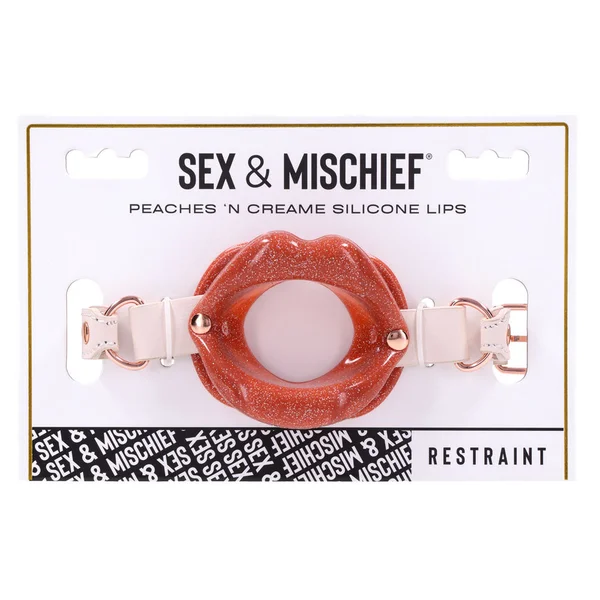 Sex & Mischief Peaches n CreaMe Silicone Lips - Peach Mouth Restraint — image 8 of 12