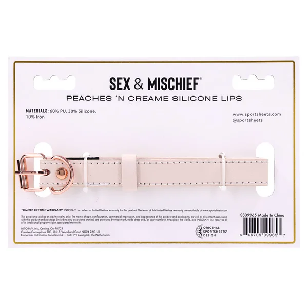 Sex & Mischief Peaches n CreaMe Silicone Lips - Peach Mouth Restraint — image 9 of 12