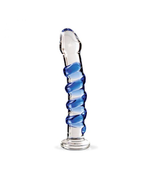 Icicles No 5 sapphire spiral dildo