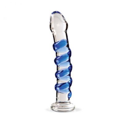 Icicles No 5 sapphire spiral dildo