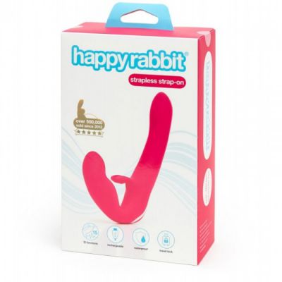 Happy Rabbit Rechargeable Strapless Strap On Pink