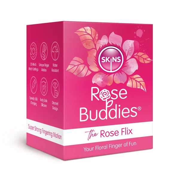 Skins Rose Buddies - The Rose Flix - Pink USB Rechargeable Flicking Rose Stimulator — image 6 of 10