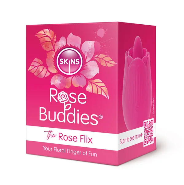 Skins Rose Buddies - The Rose Flix - Pink USB Rechargeable Flicking Rose Stimulator — image 7 of 10