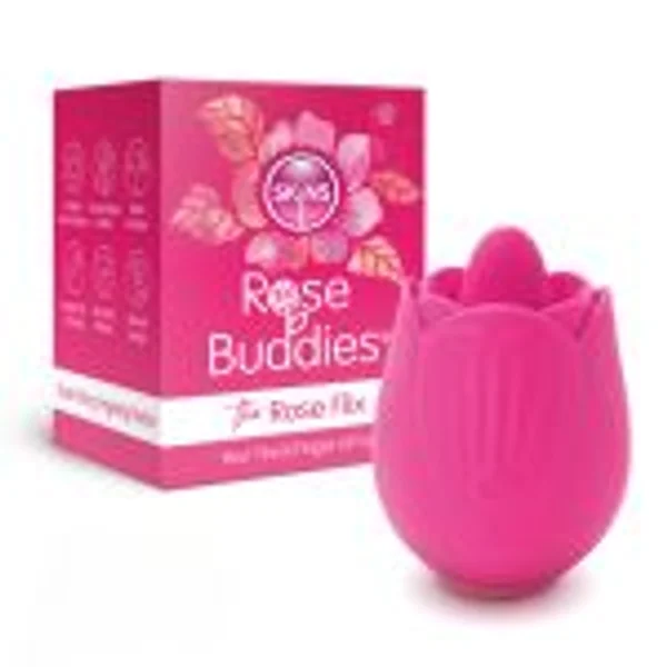Skins Rose Buddies - The Rose Flix - Pink USB Rechargeable Flicking Rose Stimulator — image 9 of 10
