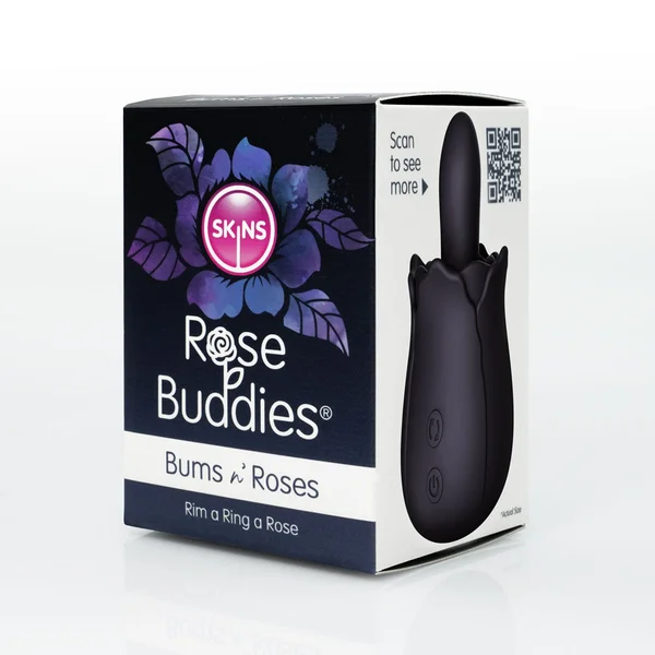 Skins Rose Buddies - The Bums N Roses - Black USB Rechargeable Anal Rimming Stimulator — image 6 of 11