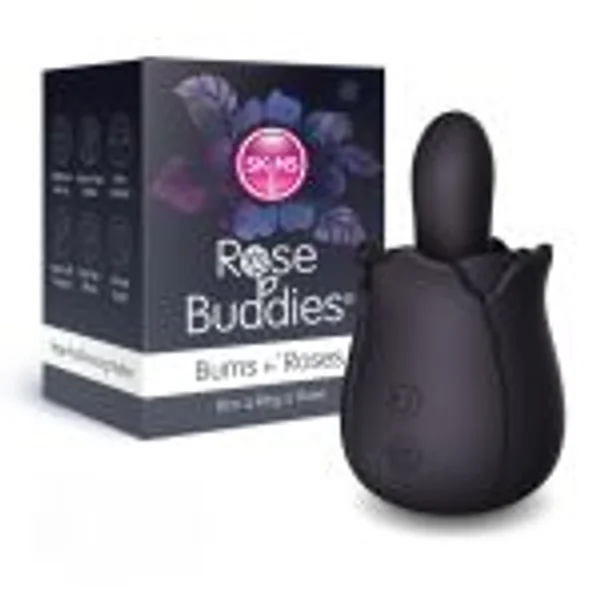 Skins Rose Buddies - The Bums N Roses - Black USB Rechargeable Anal Rimming Stimulator — image 10 of 11