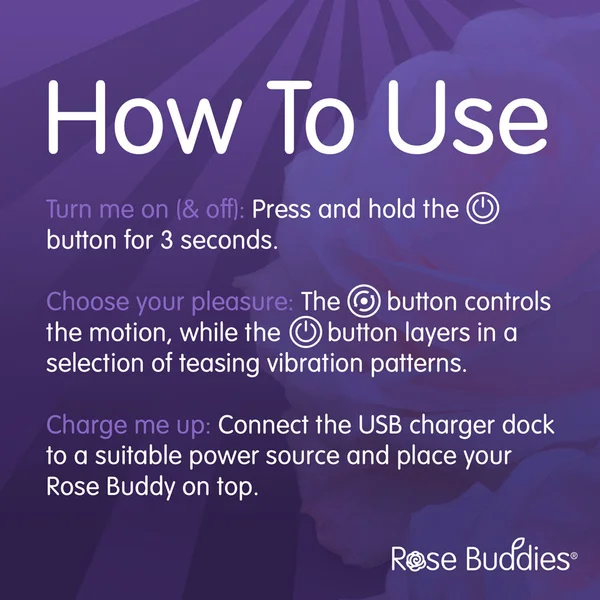 Skins Rose Buddies - The Bums N Roses - Black USB Rechargeable Anal Rimming Stimulator — image 9 of 11