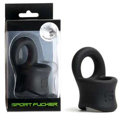 sport fucker baller ring black liquid silicone cock ring with ball stretcher