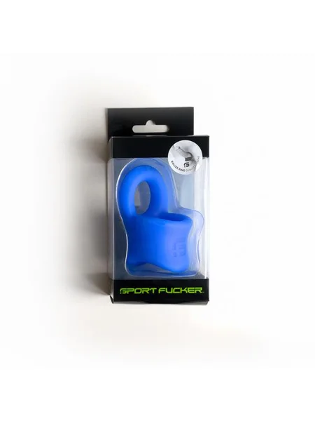 Sport Fucker Baller Ring - Blue Liquid Silicone Cock Ring with Ball Stretcher — image 3 of 4