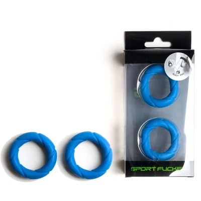sport fucker ready rings blue cock rings 2 pack