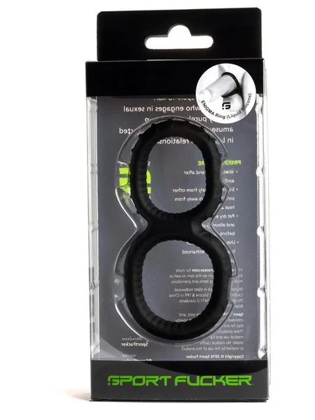 Sport Fucker Enigma Ring - Black Cock & Ball Ring — image 4 of 5