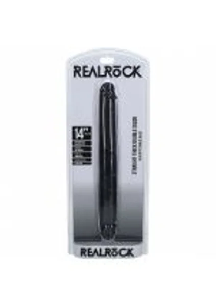 REALROCK 35cm Thick Double Dildo - Black - Black 35 cm (14'') Thick Double Dong — image 7 of 8