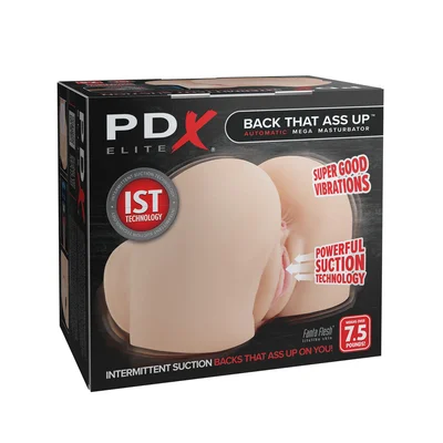 pdx elite back that ass up flesh flesh usb rechargeable auto mega masturbator
